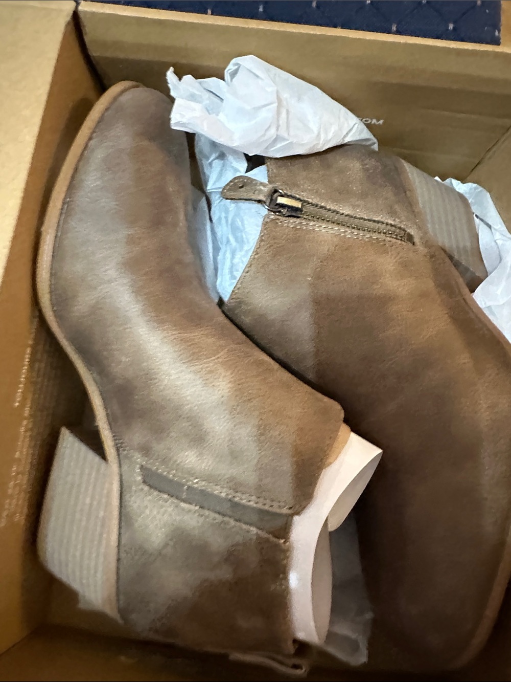 Dr. Scholl's Taupe Brown Suede Ankle Booties